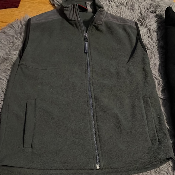 Kids Faded Glory black zip up jacket and gray vest - Picture 5 of 6